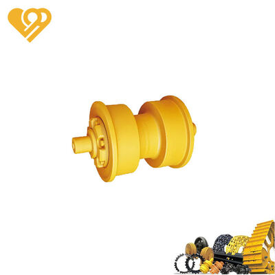 Qualidade Rolo inferior de esteira de flange dupla em aço 50Mn para tratores Caterpillar D8 D9 com dureza HRC 40-55 fábrica