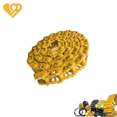 Qualidade 35MnBH Forjado de aço de cadeia de pista seca com 216 mm Pitch para o trem de pouso da Bulldozer Komatsu fábrica